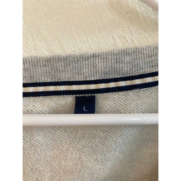 Sperry Topside Heather Gray Sweatshirt Terry Dress L Nautical Coastal Boating - Picture 4 of 10